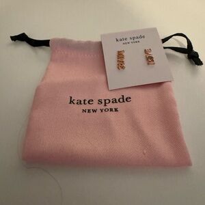 Kate Spade “ More Love “ Gold Earrings